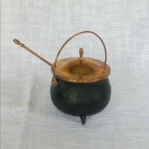 Vintage Cape cod Firestarter with smudge stick black and brass with handle